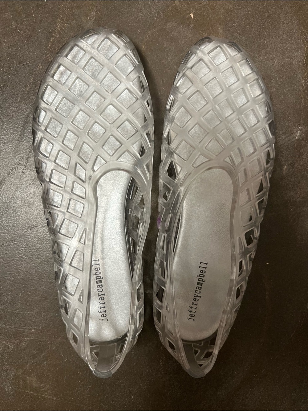 Jeffrey Campbell Women’s Clear Jelly Ballet Flats